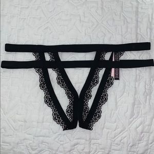Luxe Lingerie Panty, all black, NEW, Sexy panty